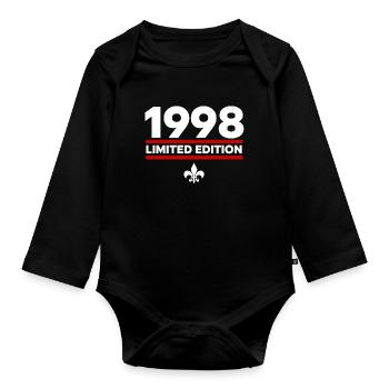1998 Édition limitée - Body Bébé bio manches longues - noir - Devant