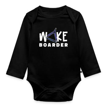 Surfing Kitesurfer Statement Wakeboard - Body Bébé bio manches longues - noir - Devant