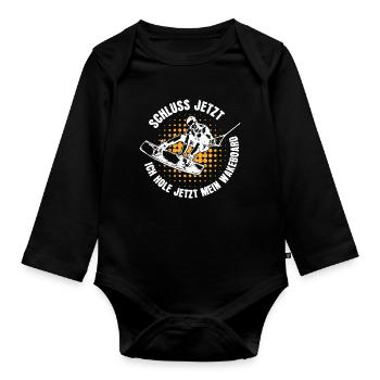 Stunt Wakeboard Planche de surf Kitesurfer Déclaration - Body Bébé bio manches longues - noir - Devant