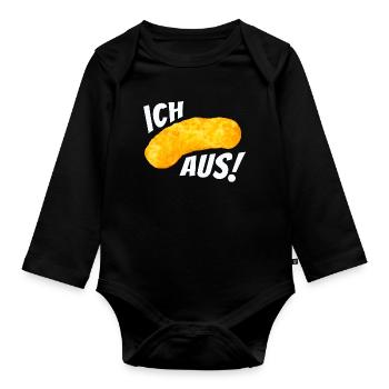 Ich flip aus! - Erdnussflip Peanut - Baby Bio-Langarm-Body - Schwarz - Vorne