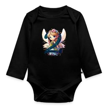 2 Jahre Fee Elfe Geburtstag Geschenk - Baby Bio-Langarm-Body - Schwarz - Vorne