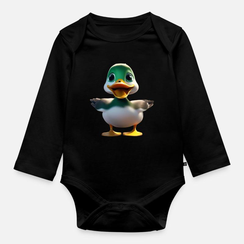 Caneton doux - Body Bébé bio manches longues - noir