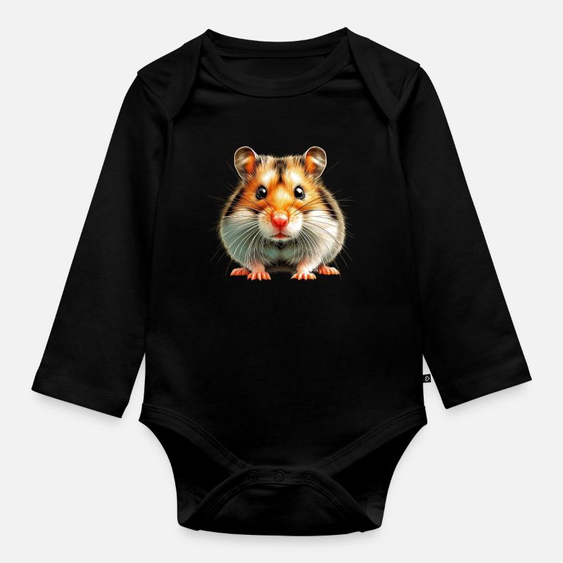 Hamster - Body Bébé bio manches longues - noir