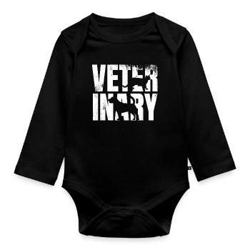 Lustiger Tierarzt - Baby Bio-Langarm-Body - Schwarz - Vorne