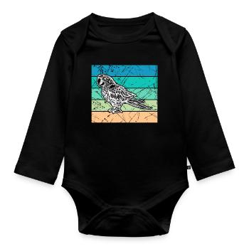 Bird, Jungle, Jungle, Parrot, Zoo, Animal Lover - Organic Longsleeve Baby Bodysuit - black - Front