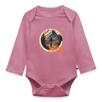 Mountainbike - Baby Bio-Langarm-Body - Mauve - Vorne