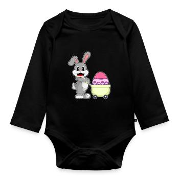 Achats de Pâques Bunny - Body Bébé bio manches longues - noir - Devant