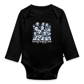 Dalmatian Puppy Puppy Cute Dots Dog Gift - Organic Longsleeve Baby Bodysuit - black - Front