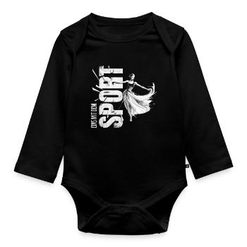Eins mit dem Sport - Tanzen - Baby Bio-Langarm-Body - Schwarz - Vorne
