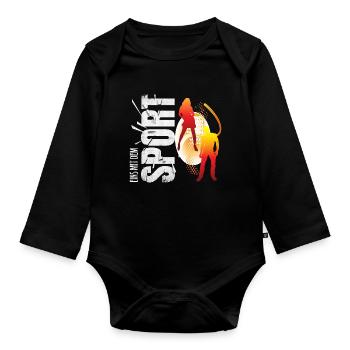 Eins mit dem Sport - Tanzen - Baby Bio-Langarm-Body - Schwarz - Vorne