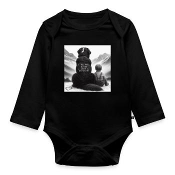 Berner Sennenhund - Baby Bio-Langarm-Body - Schwarz - Vorne