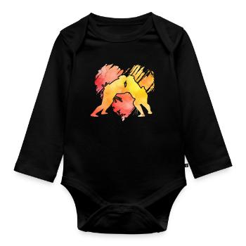 Sumo - Baby Bio-Langarm-Body - Schwarz - Vorne