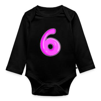 Numéro 6 Numéro - Body Bébé bio manches longues - noir - Devant