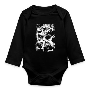 Fierce Skull - Organic Longsleeve Baby Bodysuit - black - Front