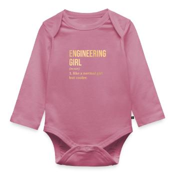 ingénieur - Body Bébé bio manches longues - mauve - Devant