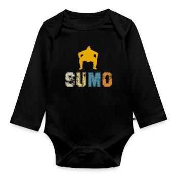 Sumo - Baby Bio-Langarm-Body - Schwarz - Vorne