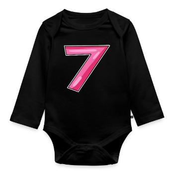 7 - Baby Bio-Langarm-Body - Schwarz - Vorne