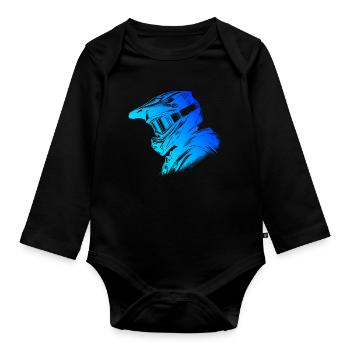 MTB Men Cycling Cyclist Cycling Mountainbi - Organic Longsleeve Baby Bodysuit - black - Front