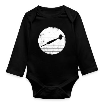 Dartpfeil Skizze - Baby Bio-Langarm-Body - Schwarz - Vorne