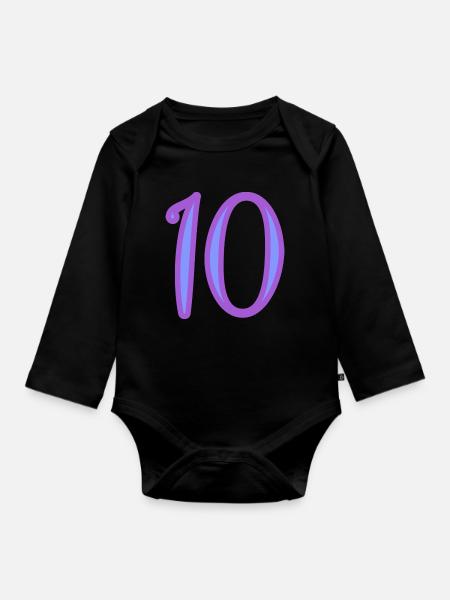 10 - Baby Bio-Langarm-Body - Schwarz