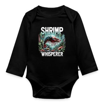 Shrimp Aquarium, Amano Shrimp, Red Fire Shrimp - Organic Longsleeve Baby Bodysuit - black - Front