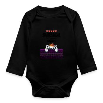 Best Mom Gamer Mom Mother's Day Gift - Organic Longsleeve Baby Bodysuit - black - Front