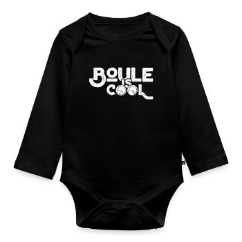 La boule est cool ! Boules de boules Bouler Outfit - Body Bébé bio manches longues - noir - Devant
