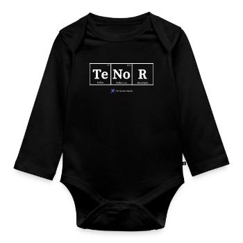 Tenor (dark fabrics) - Organic Longsleeve Baby Bodysuit - black - Front