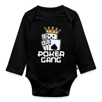 Poker Statement Jeu de cartes de casino Jeux d’argent - Body Bébé bio manches longues - noir - Devant