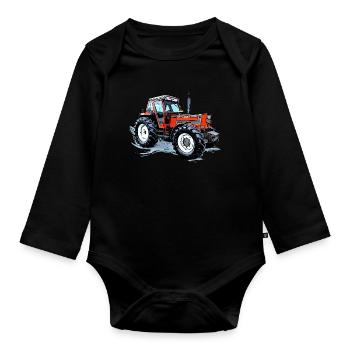 Tractor Turbo DT 160 90 - Organic Longsleeve Baby Bodysuit - black - Front