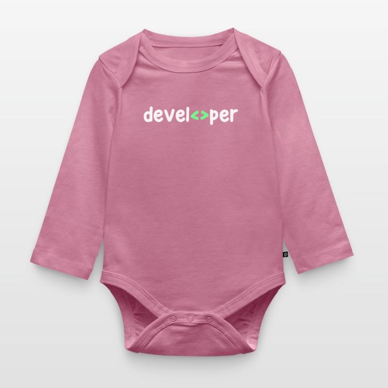 Développeur Code Scripting Debug Informatik Geek Body Bébé bio manches longues