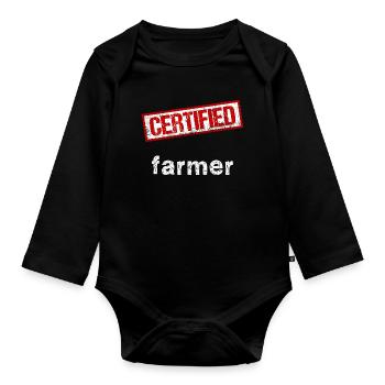 Cultivateur - Body Bébé bio manches longues - noir - Devant