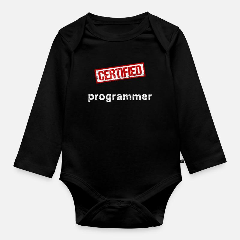 Programmierer - Baby Bio-Langarm-Body - Schwarz