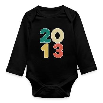 2013 - Année 2013 - Année 2013 - Body Bébé bio manches longues - noir - Devant