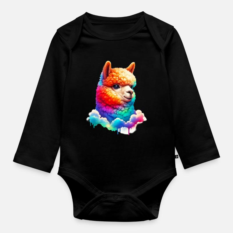 Alpaka - Baby Bio-Langarm-Body - Schwarz