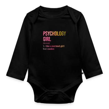 Psychology Psychology Psychology - Organic Longsleeve Baby Bodysuit - black - Front
