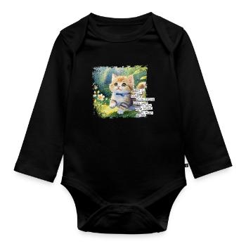 Ce que vous avez peut en avoir beaucoup - Chat - Body Bébé bio manches longues - noir - Devant