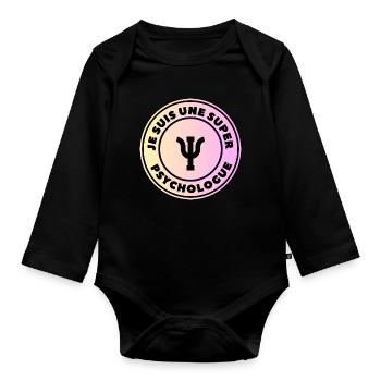 Ich bin ein großartiger Psychologe - Baby Bio-Langarm-Body - Schwarz - Vorne
