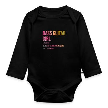 basse - Body Bébé bio manches longues - noir - Devant