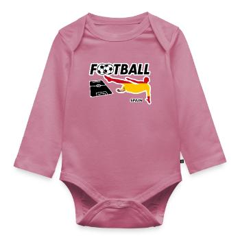 Fußball Fieber Spanien - Baby Bio-Langarm-Body - Mauve - Vorne
