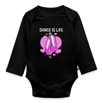 Ballet Ballet Dancer - Organic Longsleeve Baby Bodysuit - black - Front