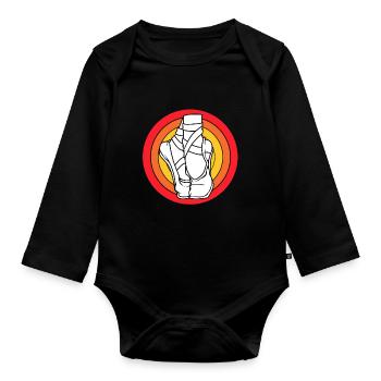 Ballett Ballett-Tänzerin - Baby Bio-Langarm-Body - Schwarz - Vorne