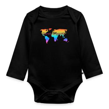 Diversity is beautiful. Equal rights for all. - Organic Longsleeve Baby Bodysuit - black - Front
