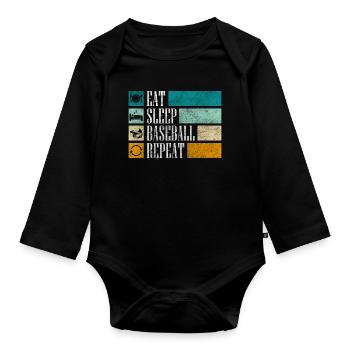 Sport Team Catcher - Baby Bio-Langarm-Body - Schwarz - Vorne