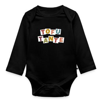 Tofu-Tante - Baby Bio-Langarm-Body - Schwarz - Vorne