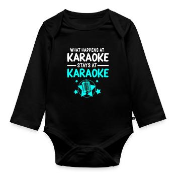Karaoké - Body Bébé bio manches longues - noir - Devant