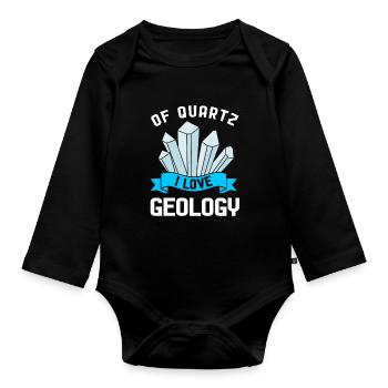 Géologue Géologie - Body Bébé bio manches longues - noir - Devant