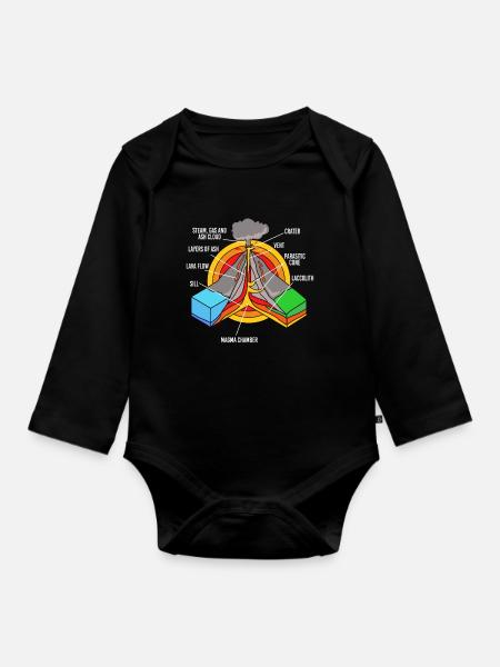 Geologe Geologie - Baby Bio-Langarm-Body - Schwarz