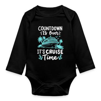 Kreuzfahrt Urlaub - Baby Bio-Langarm-Body - Schwarz - Vorne