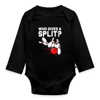 Bowling - Organic Longsleeve Baby Bodysuit - black - Front